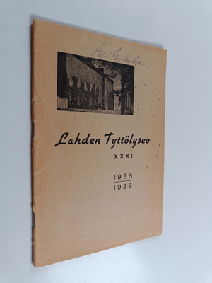Lahden tyttölyseo XXXI : 1938-1939