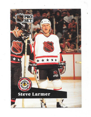 1991-92 ProSet #279 Steve Larmer Chicago Blackhawks