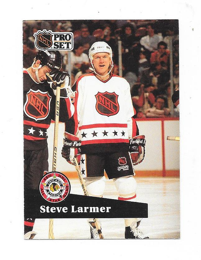 1991-92 ProSet #279 Steve Larmer Chicago Blackhawks