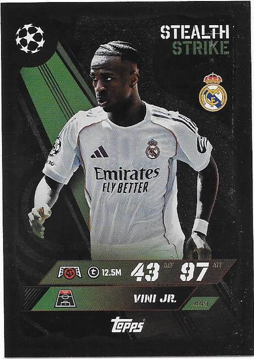 25-26 Topps Match Attax Stealth #449 VINI JR , Real Madrid