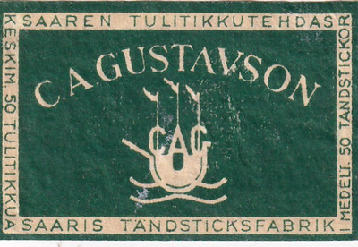 C. A. Gustavson , Saaren Tulitikkutehdas   8/15