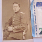 VANHA CDV Valokuva Upseeri Miekka Saksa 1880-l - pikkukuva 1