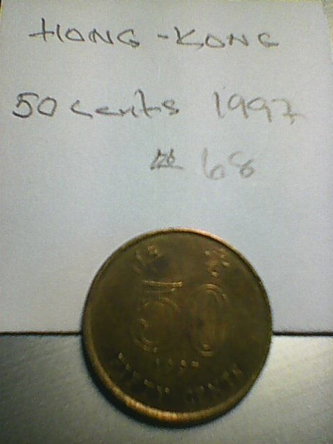 Hong Kong 50 cents 1997, km#68