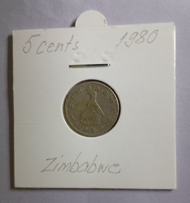 Zimbabwe 5 Cents v.1980 KM#2