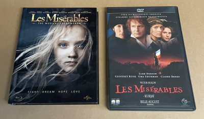 Les Misérables kaksi versiota DVD & Blu-ray