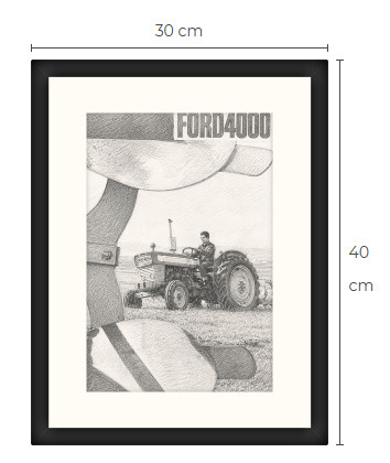 Uusi Ford 4000 traktori art print taulu 30 cm x 40 cm