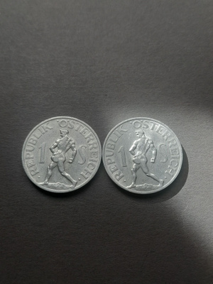 Itävalta 1 schilling 1947, 2 kpl