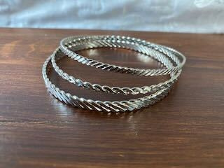 Metalliset rannerenkaat 3 kpl