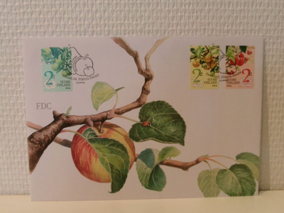 FDC- ensipäiväkuori - Puutarhan hedelmiä - 2014