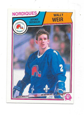 1983-84 OPC #306 Wally Weir Quebec Nordiques gooni