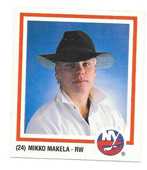 1986-87 NEw York Islanders TeamIssue #24 Mikko Mäkelä Ilves