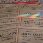 10 kpl Talonki Auran Kultaseppä , osakekirjaan kuuluvat - pikkukuva 1