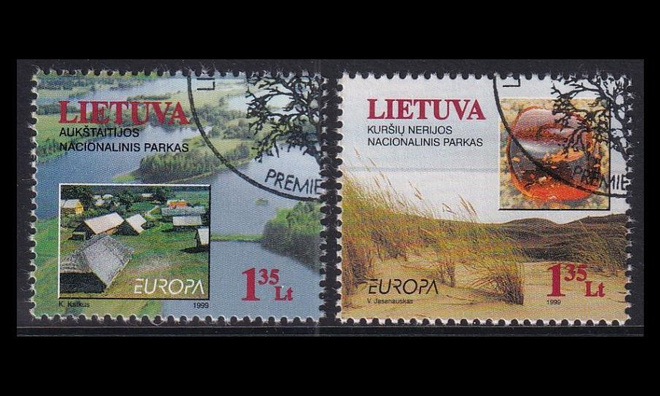 Liettua 693-4 o Europa luonnonpuistot (1999)