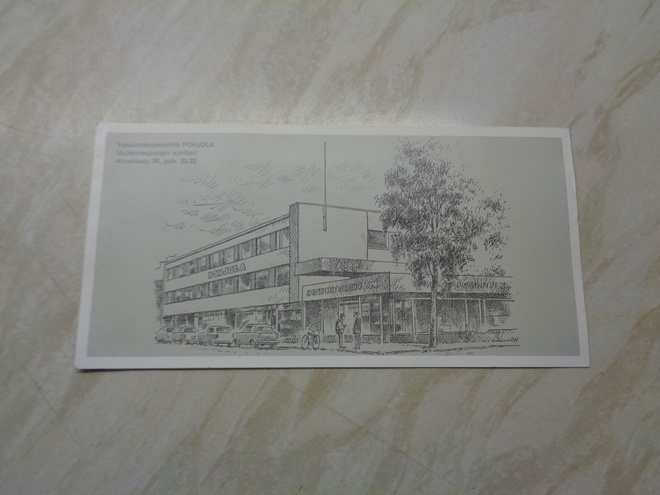 Uusikaupunki Alinenkatu 30 - POHJOLA mainoskortti 1960-luku