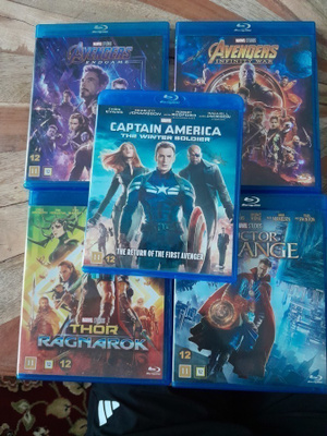 5 Marvel-Elokuvaa Blu-ray (Tekstitykset suomeksi kaikissa)