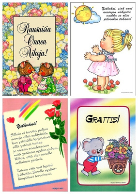 Marleena Ansio, 4 postikorttia, käyttämättömiä