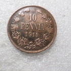 10 penniä 1914 kulkematon hieman tasaisesti patinoitunut - pikkukuva 1