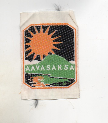 Aavasaksa: Matkailu /hihamerkki (kangasta)