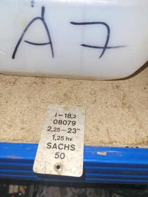 vanha mopo tyyppikilpi SACHS