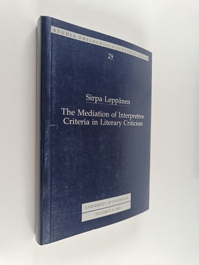Sirpa Leppänen : Studia philologica jyväskyläensia 29 : T...