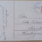 Kyyhkyt tuovat kukkia ja kirjeen, ruususeppele, p. 1921 - pikkukuva 2