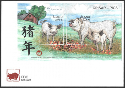 FDC Åland 2018  ÅBL 18  Porsaita  LaPe ÅL 452-453