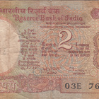 2 RUPEES INDIA KL 4 - pikkukuva 1