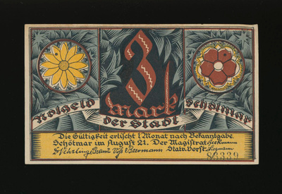 Saksa Notgeld 3 Mark, Schötmar 1921
