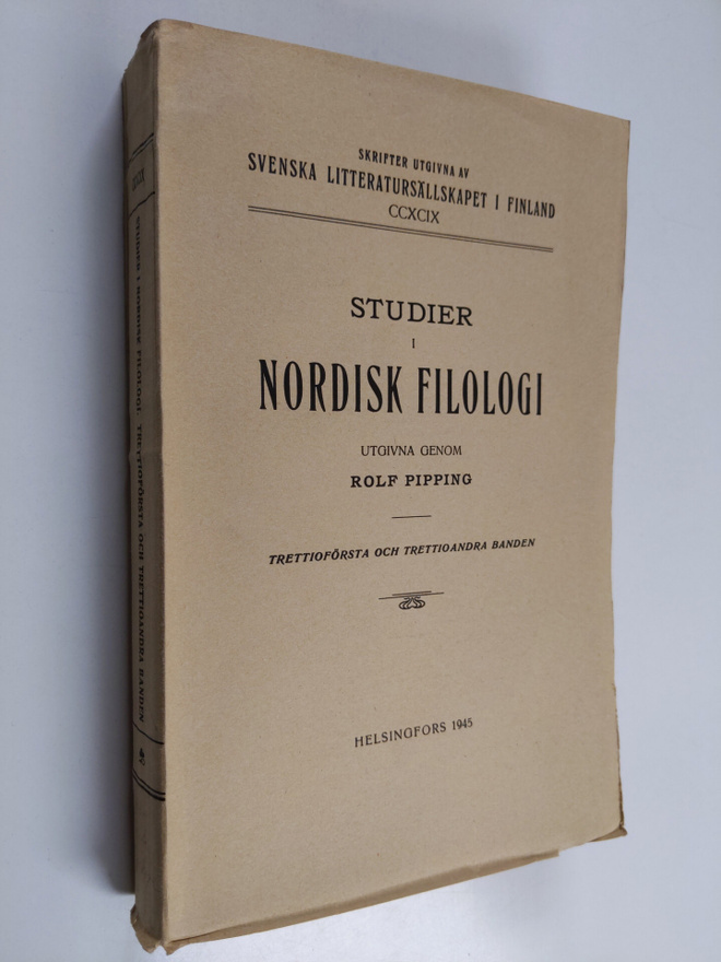Studier i nordisk filologi 31. och 32. banden