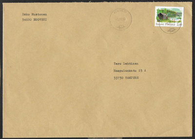 Postilähetys - Yl.m. 2,00 (LAPE 809) Ruovesi 5.11.1990