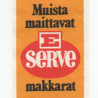 FINN-MATCH OY JYVÄSKYLÄ E SERVE Tulitikkuetiketti - pikkukuva 1