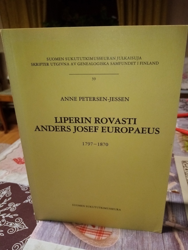 LIPERIN ROVASTI ANDERS JOSEF EUROPAEUS 1797-1870