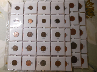 Britania. 1/2 penny, 1 pence 1971-2011, 79 erilaista kolikko