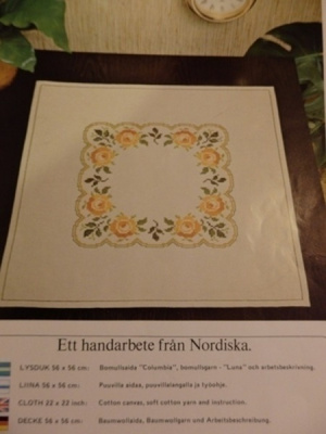 Ristipistomalli liinaan Keltaisia kukkia Nordiska