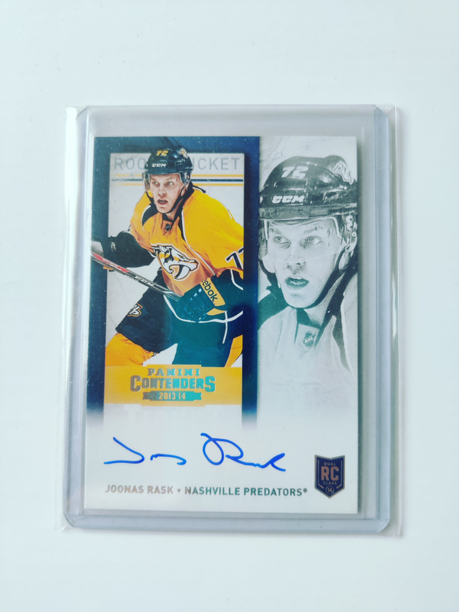 Joonas Rask 13-14 Contenders Rookie Ticket Autograph
