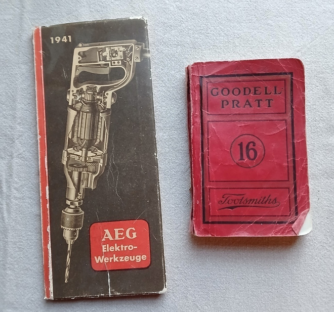 Toolsmiths 16 katalogi ja AEG 1941 kalenteri