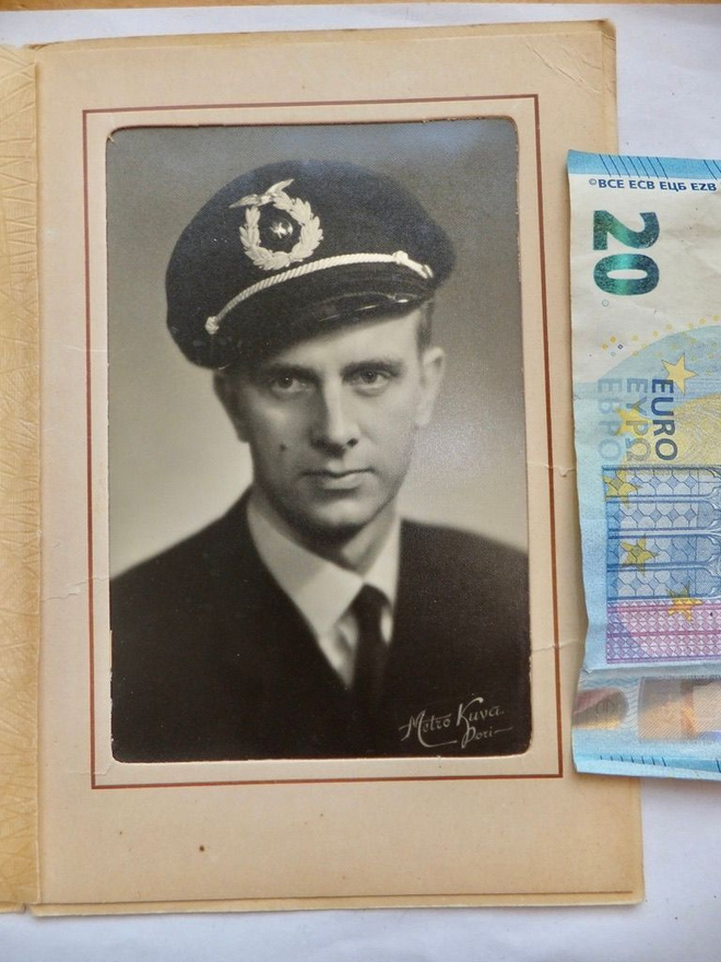 VANHA Valokuva Lentäjä Aero Oy 1940-1950-l Pori