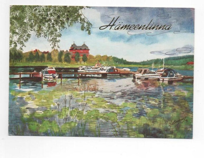 HÄMEENLINNA: linna ja laituri maalauksessa(?)