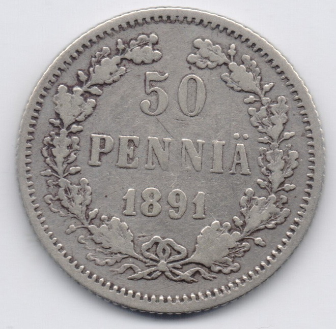 1891 50 penniä kl6