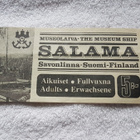 Vanha pääsylippu Museolaiva SALAMA 1979 - pikkukuva 1