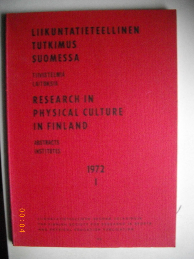 Liikuntatieteellinen tutkimus Suomessa 1972 1 (20.3)