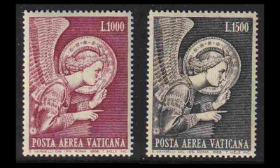 Vatikaani 536-7 ** Lentoposti arkkienkeli Gabriel (1968)