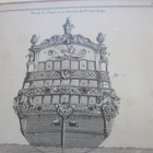 VANHA Piirrustus Sotalaiva Laiva M. Belin 1600-1700-l UPEA - pikkukuva 3
