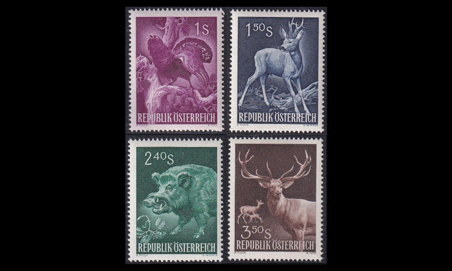 Itävalta 1062-5 ** Metsästys kongressi (1959)