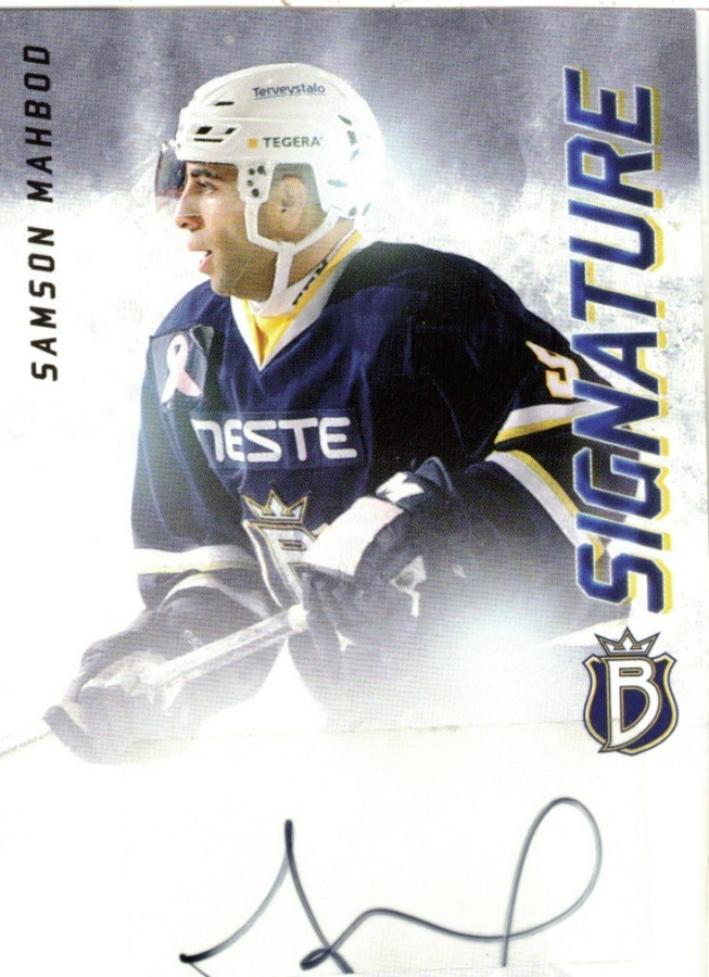 2015-16 Cardset SAMSON MAHBOD Blues Signature nimmari