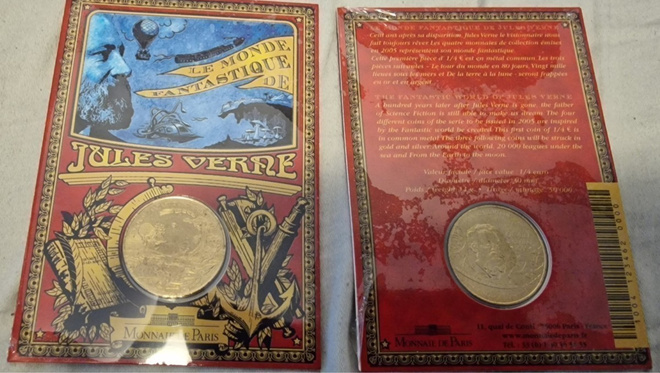 Ranska 1/4 euro 2005 Jules Verne blisteri