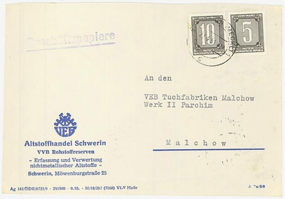 DDR Verwaltungspost Mi 1 ym asiakirjoja