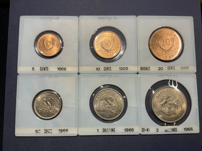 Brittien entinen siirtomaa - Uganda set 1966, 6 kpl