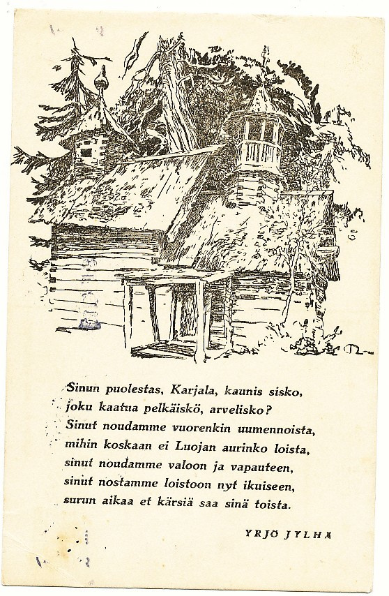 A NOPSANEN - Kenttäpostikortti - kulk. 1943