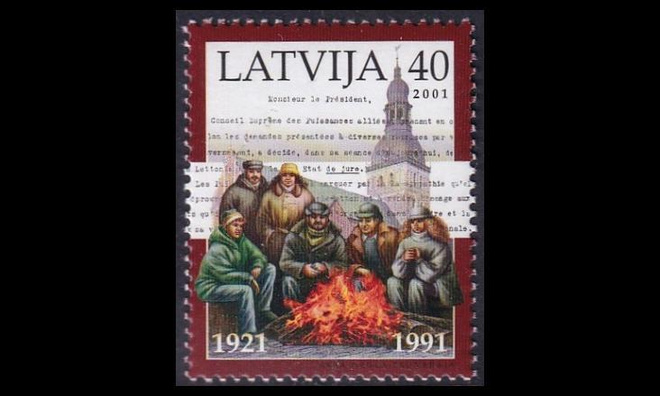Latvia 538 ** Uusi itsenäisyys 10v (2001)